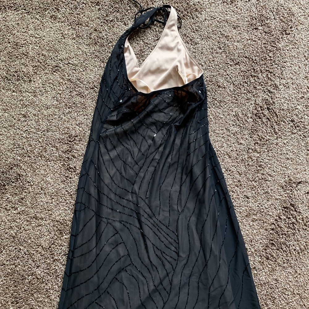 BCBG Black/Nude Beaded Cocktail Dress - Picture 2 of 3